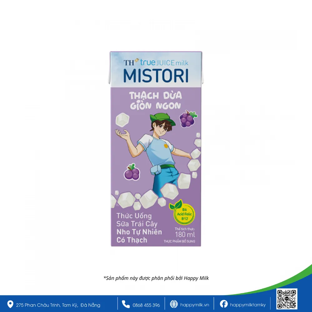 MISTORI FRUIT GRAPE JELLY MILK 180ML